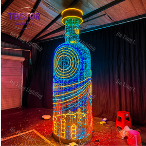 Décoration lumineuse LED en forme de pot de Noël pour l'extérieur, idéale pour les paysages de vacances, les parcs commerciaux et les événements festifs - Product Image 2