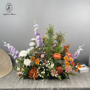 Fleurs artificielles en soie jaune personnalisables, imperméables, pour mariages en extérieur, fête des Mères, hôtels – Vente chaude directe usine - Product Image 3