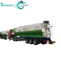 Raisetech ferme avicole agricole poulet camion d'alimentation en vrac 25 tonnes semi remorque en acier au carbone tarière hydraulique pour les fermes