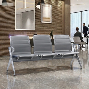 เก้าอี้พักคอยสาธารณะ 3 ที่นั่ง สำหรับพื้นที่รอคอย โรงพยาบาล สนามบิน  วัสดุ PU - Product Image 3