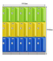Haute qualité abs casier armoire école stockage casier armoire école garde-robe enfants piscine salle de sport en plastique casier armoire