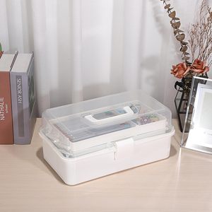 XinyiArt Caja Organizadora de 3 Capas Blanca para Suministros de Costura, Medicamentos, Herramientas, Manualidades y Arte - Product Image 5