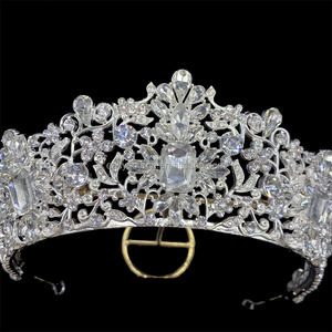 Couronne de mariée Baroque de luxe en cristal, diadème de reine, <span class=keywords><strong>mariage</strong></span>, Baroque, référence RE4434 - Product Image 4