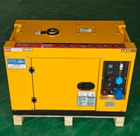 Générateur diesel silencieux 10 kVA 15 kVA refroidi par air, groupe électrogène insonorisé pour alimentation de secours domestique 220 V 230 V avec ATS et AVR