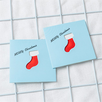 DIY Joyeux Noël Mignon Cartes En Papier Avec Enveloppes Vierges Écriture Texte Cadeau Jour De Noël Merci Cartes En Papier