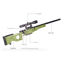 Série Militaire Desert Eagle AWM Sniper Gun Assembly Blocs de Construction à Petites Particules en Plastique XB24001-07