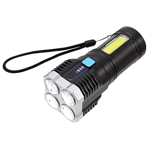 Lampe torche de plongée industrielle portable de poche mini, IP68, zoomable, en alliage d'aluminium, LED, porte-clés, AAA, 1000+ lumens - Product Image 1