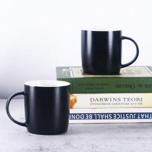 Juego de Tazas de Cerámica Nórdicas Mate, Color Negro Sólido, Dos Piezas, Regalo, Taza para Café o Té - Product Image 1