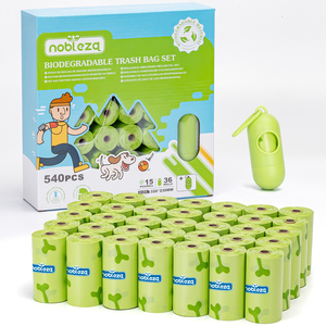Nobleza sacchetti di cacca per cani Extra spessi a tenuta stagna 540 contare con Dispenser porta sacchetti per rifiuti per animali domestici per 36 applicazioni - Product Image 1