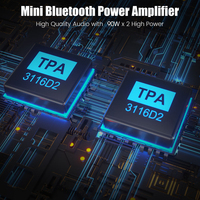 1Mii Vente Chaude HiFi Sans Fil pour Bluetooth 5.3 Audio Récepteur Amplificateur Haut-Parleur Entrée RCA Home Audio Vidéo Accessoires