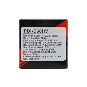 Motor Digital sin Núcleo PDI-D60HV 7.4V 4.2Kg.cm 0.05seg para Aplicaciones de Robótica y Automatización Industrial - Product Image 4