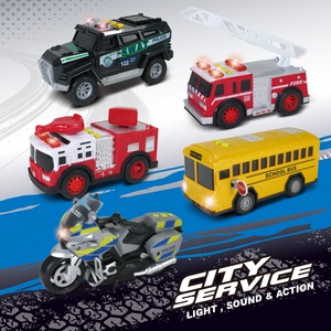 Série Ville - <span class=keywords><strong>Camion</strong></span> de pompiers à réservoir d'eau avec lumières et sirène, <span class=keywords><strong>camion</strong></span> de pompiers rouge à propulsion par friction, véhicule de sauvetage à roue libre, jouet pour garçons - Product Image 2