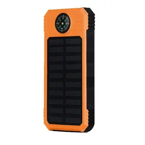 Online Trending Order Fast Charge Solar Emergency Power Supply 10000mah Portable Battery for Mobile Phones Solar Portable Torch