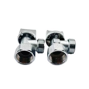 Robinet d'arrêt d'eau froide moderne en zinc chromé pour lavabo et toilettes, raccord 1/2''x 1/2'', pour salle de bain - Product Image 4