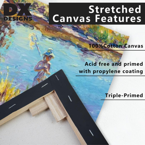 Toile tendue noire 100% coton DX DESIGNS, triple apprêtée, sans acide, cadre en bois, toile pour artiste, pour peinture à l'huile, acrylique, <span class=keywords><strong>gouache</strong></span> - Product Image 3