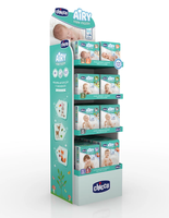 Support d'affichage en carton personnalisé Ray pour sucettes bébé, supports d'affichage pour produits pour bébés, couches bébé