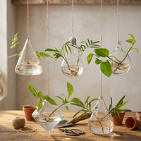 Terrarium en verre classique pour plantes, idéal pour la propagation hydroponique suspendue, décoration de jardin et de mariage