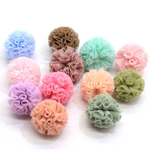 Balles Pom poms en Tulle de couleur assortie, 25MM de diamètre, grands Pompoms, artisanat pour fournitures de bricolage et décorations artisanales créatives à faire soi-même - Product Image 6
