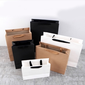 Gran oferta <span class=keywords><strong>de</strong></span> compras con logotipo, bolsa <span class=keywords><strong>de</strong></span> papel <span class=keywords><strong>de</strong></span> arte Kraft marrón con asa, supermercado con su propio logotipo - Product Image 2