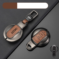 Housse de clé en cuir en alliage de zinc DM pour voitures BMW Mini Convient pour Cooper, Countryman One, JCW Club, F56, F55, F54, F57, F60