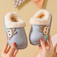 Nouvelles pantoufles pour enfants en tissu Rabu, mignonnes, antidérapantes, pour filles, automne-hiver, à bout détachable et lavable, en EVA, modèle parent-enfant
