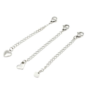 Pendentif en forme de cœur en acier inoxydable pour sacs, accessoires de bijoux, bracelets et colliers DIY, breloques unisexes tendance, couleur or et argent - Product Image 4