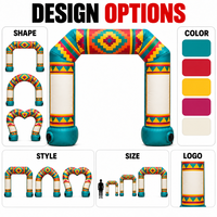 Arche gonflable publicitaire mexicaine Fiesta en gros avec panneaux signalétiques pour l'entrée d'événements extérieurs, festivals et marchés