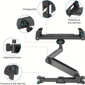 Soporte para Reposacabezas de Auto, Soporte para Tablet y Teléfono Móvil para Entretenimiento en el Asiento Trasero, Brazo de Extensión 3 en 1, Soporte Ajustable para Tablet en el Auto - Product Image 4