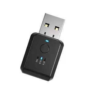 HIGI FM01 Mini Stereo Audio Wireless Adapter Bluetooth 5.1 Receiver USB FM Modulator Transmitter For TV PC Car