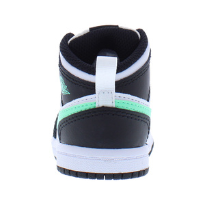 <span class=keywords><strong>Nike</strong></span> Jordan 1 Mid Leather Zapatos para Bebés y Niños Pequeños Blanco Negro Verde Brillante - Product Image 3