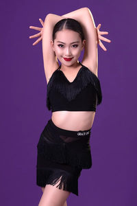 Traje <span class=keywords><strong>de</strong></span> <span class=keywords><strong>Baile</strong></span> Latino para Niñas Vennystyle, Top con Tirantes, Falda Profesional Estándar Nacional, Traje <span class=keywords><strong>de</strong></span> Clase - Product Image 2