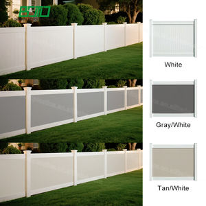 Clôture de jardin et de piscine 6x8, panneaux de clôture en PVC blanc <span class=keywords><strong>pour</strong></span> l'intimité - Product Image 5