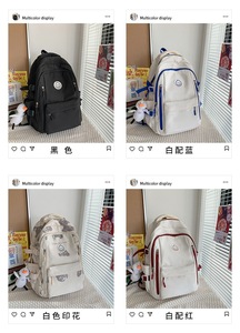 Grand sac à dos de <span class=keywords><strong>voyage</strong></span> personnalisé de haute qualité pour hommes et femmes fermeture à glissière Design de mode pour les étudiants pour l'école et les voyages - Product Image 4