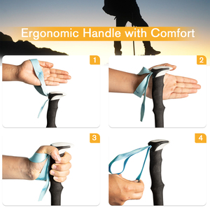 Trekking kutup karbon Fiber açık yürüyüş geri çekilebilir yürüyüş sopa <span class=keywords><strong>Nordic</strong></span> tırmanma ayarlanabilir anti-şok dayanıklı 3 bölümler - Product Image 6