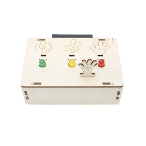 Kit d'assemblage DIY en bois de feux de circulation électriques OKYN-G5791, modèle d'expérimentation scientifique éducatif STEM pour enfants - Product Image 4
