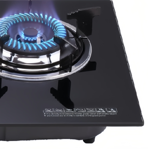 Cocina <span class=keywords><strong>de</strong></span> <span class=keywords><strong>gas</strong></span> empotrada <span class=keywords><strong>de</strong></span> doble quemador con panel superior <span class=keywords><strong>de</strong></span> vidrio templado y quemadores <span class=keywords><strong>de</strong></span> hierro fundido - Product Image 6