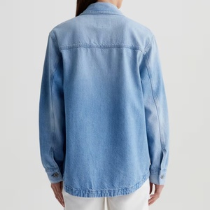 Chemise à manches longues en denim pour femme, nouvelle mode, délavée, style décontracté rétro - Product Image 2