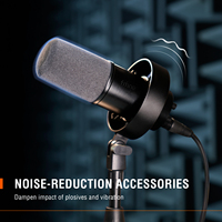 Fifine KSH2 Kit d'équipement de podcast mélangeur de podcast Microphone dynamique moniteur casque carte son enregistrement cartes son mélangeur Audio