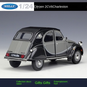 Vente à chaud Welly 1:24 CI TROEN 2CV 6 Charlesto voiture métal collection Simulation moulé sous pression voiture alliage voiture modèle véhicules - Product Image 4