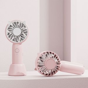 Mini ventilateur à oreilles de chat, rechargeable par USB, ventilateur électrique silencieux et portable pour étudiants, dortoirs, vert - Product Image 4