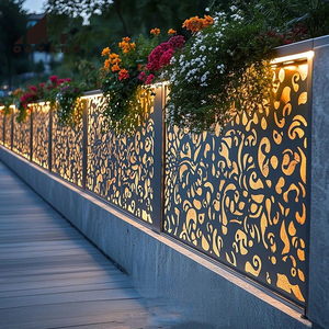 Panel Decorativo de Acero Inoxidable con Diseño Moderno, Tema de Animales del Bosque, Corte Láser, para Cercas de Villas y Hoteles - Product Image 2