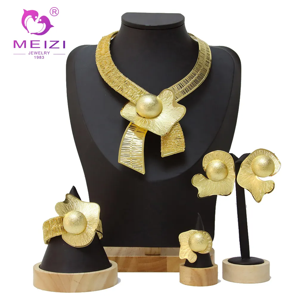 MEIZI Jewelry Wholesaler Dubai Jewelry Sets Gold 18k Plated Hot Sale