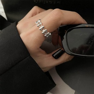 S925 Sterling Silver Heart <b>Ring</b> <b>Open</b> Design For Women Everyday Wear Jewelry - Product Image 1