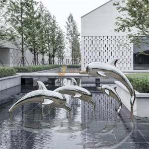 Escultura Monumental Art Deco de Acero Inoxidable M99, Acabado Pulido Espejo para Exteriores, Resistente al Agua, Montaje en Suelo, Multifuncional y Duradera - Product Image 2