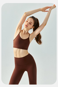 Summer <strong>Backless</strong> Women <strong>White</strong> Sports Bra Gym Activewear Twist Front Crop <strong>Top</strong> Fitness Thin Strap Sports Bra - Product Image 4