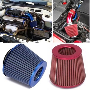 Filtro de Aire de Alto Flujo para Coche, Tipo Hongo, 64MM 76MM 89MM 100MM 70MM, de Aluminio, para Mejora y Reequipamiento, Patrón de Carbono Plateado - Product Image 3