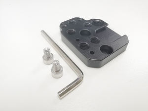 Extensión de la placa adaptadora 1/4, placa de extensión del estabilizador de zapata fría con orificio de 3/8 pulgadas para DJI <span class=keywords><strong>Ronin</strong></span> RS3/RS2/RSC2/SC/<span class=keywords><strong>S</strong></span>, placa de montaje de cardán - Product Image 2