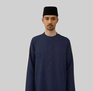 Wholesale Direct <b>Women's</b> Casual Autumn Knitting Moden Pleated Chest Ironless Breathable Kain Sejuk Regular Fit Raya 2025 Ready - Product Image 1