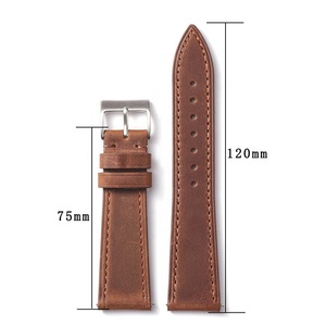 <span class=keywords><strong>Bracelet</strong></span> de <span class=keywords><strong>montre</strong></span> pour <span class=keywords><strong>homme</strong></span> en <span class=keywords><strong>cuir</strong></span> de vachette véritable première couche multicolore, boucle vintage de luxe, 18-22 mm, à libération rapide - Product Image 4