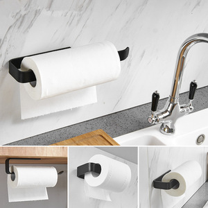 Portarrollos de Papel de Cocina de Aluminio Espacial, Autoadhesivo, para Debajo del Gabinete y Montaje en Pared - Product Image 2